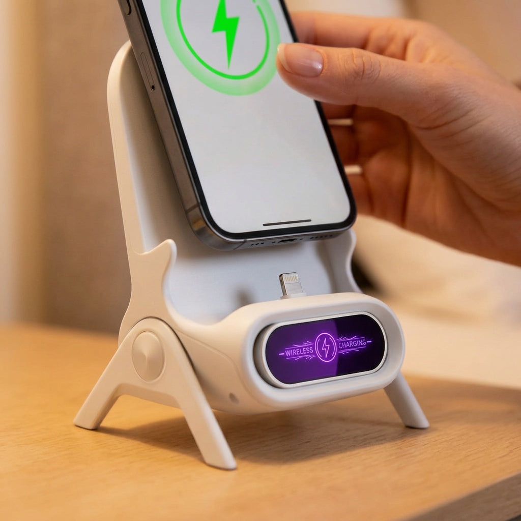 Wireless Charging Phone Stand with Bluetooth Speaker